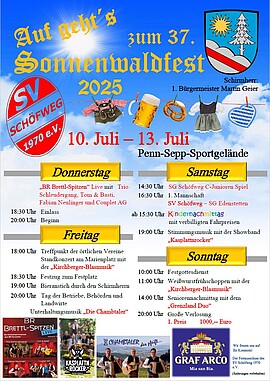 Banner 37. Sonnenwaldfest Schöfweg