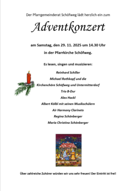 Banner Adventskonzert Schöfweg